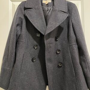 MK Michael Kors Stylish Double-Breasted Gray Peacoat size medium gray Women’s